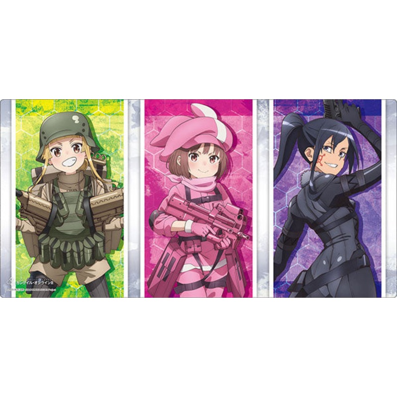 Rubber Mat V2 Sword Art Online Alternative Gun Gale Online II “Llenn & Fukaziroh & Pitohui”