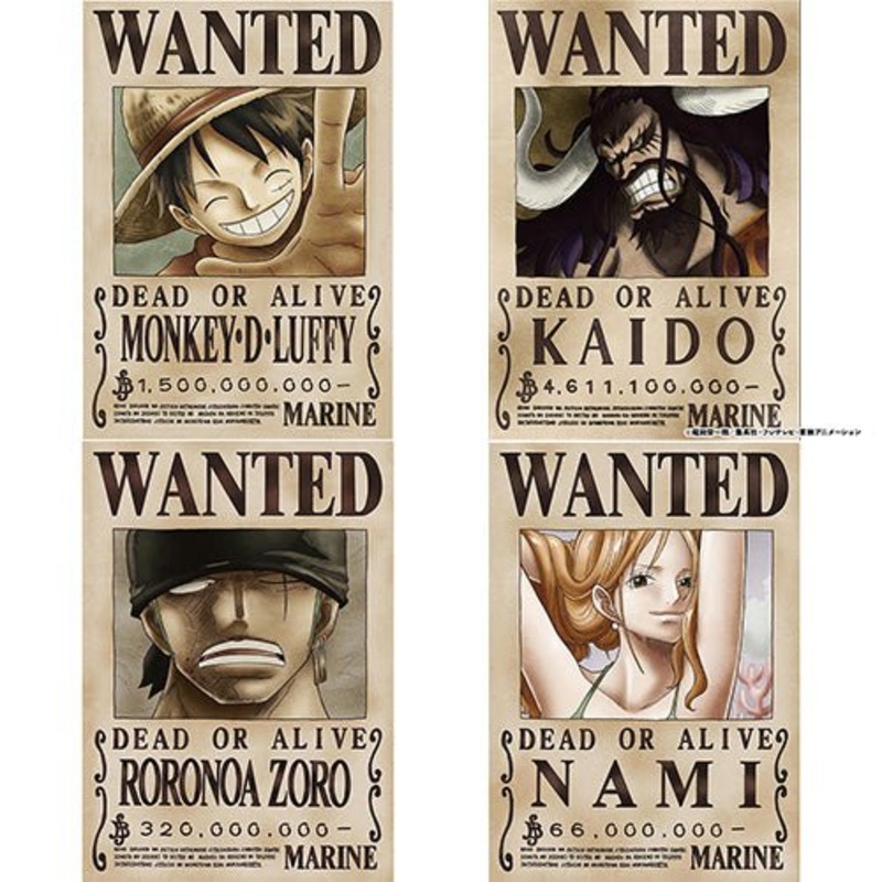 “One Piece” Characters Wanted Poster