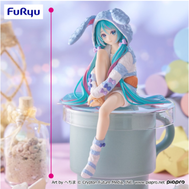 Hatsune Miku Noodle Stopper Figure – Usamimi Pajamas Blue Ver.