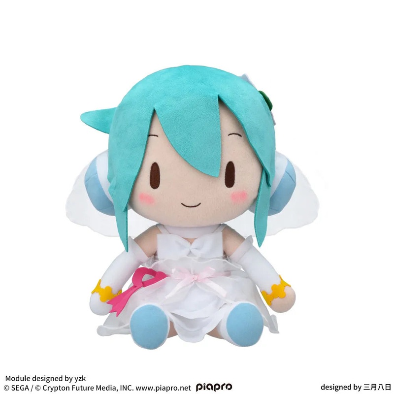 Hatsune Miku Project DIVA Arcade Future Tone Fuwapuchi L Plush Toy “Hatsune Miku – White Dress”