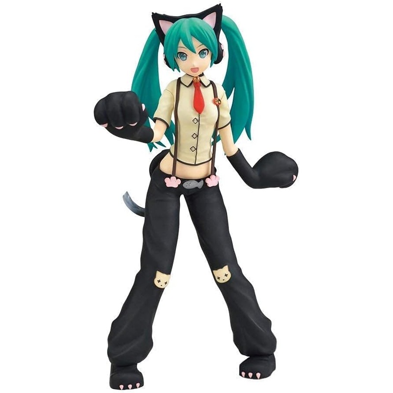 Hatsune Miku Project DIVA Arcade Future Tone Super Premium Figure – Hatsune Miku Kitty Cat (Nyanko, Cat Girl)-