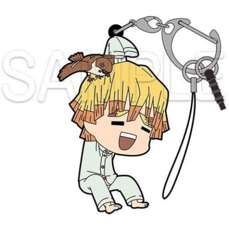 Demon Slayer: Kimetsu no Yaiba Zenitsu Agatsuma Tsumamare Smartphone Strap and Keychain