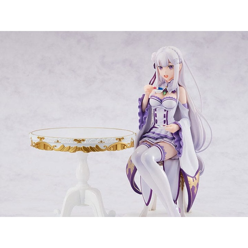 Re Zero Starting Life in Another World KD Colle Emilia (Tea Party Ver.) 1/7 Scale Figure (Reissue)