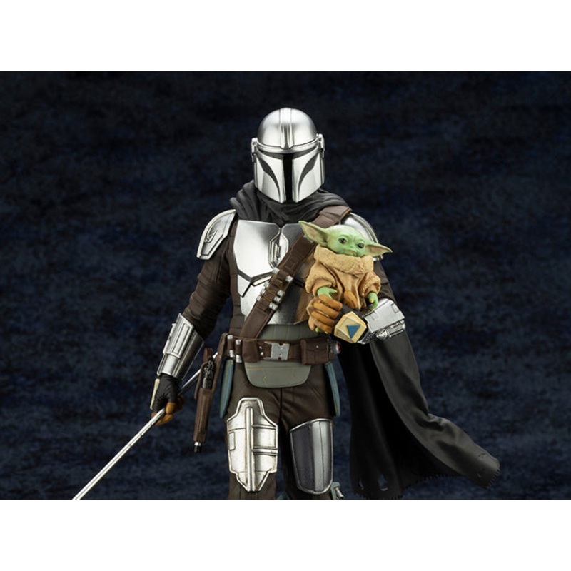 The Mandalorian ArtFX+ The Mandalorian & Grogu with Beskar Staff Statue