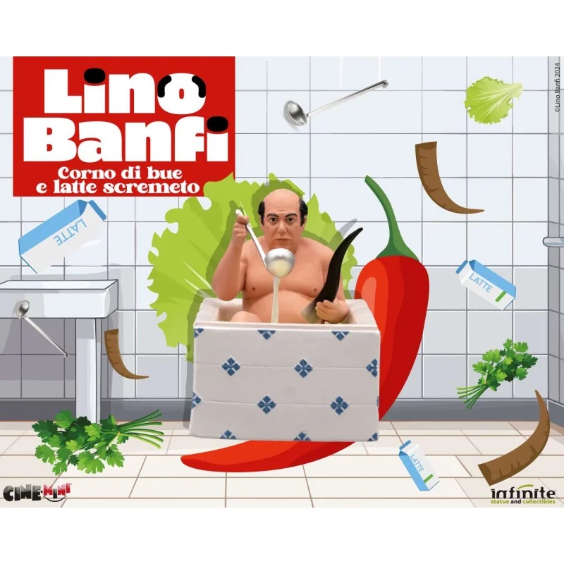 Lino Banfi Corno Di Bue E Latte Scremeto Cinemini PVC Figurine
