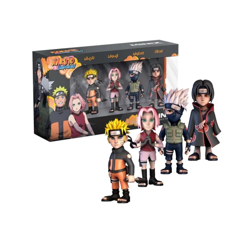 NARUTO SHIPPUDEN – Naruto, Kakashi, Sakura & Itachi – Pack 4 Figure Minix 7cm Figurine