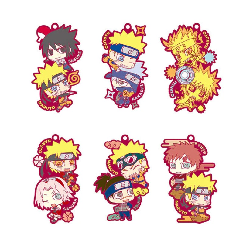 Naruto Shippuden Rubber Mascots Two Man Teams Blind Box by Megahouse
