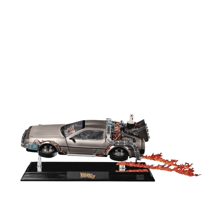 Back to the Future Part II Egg Attack Floating EAF-005DX Floating DeLorean (Deluxe Ver.) By Beast Kingdom