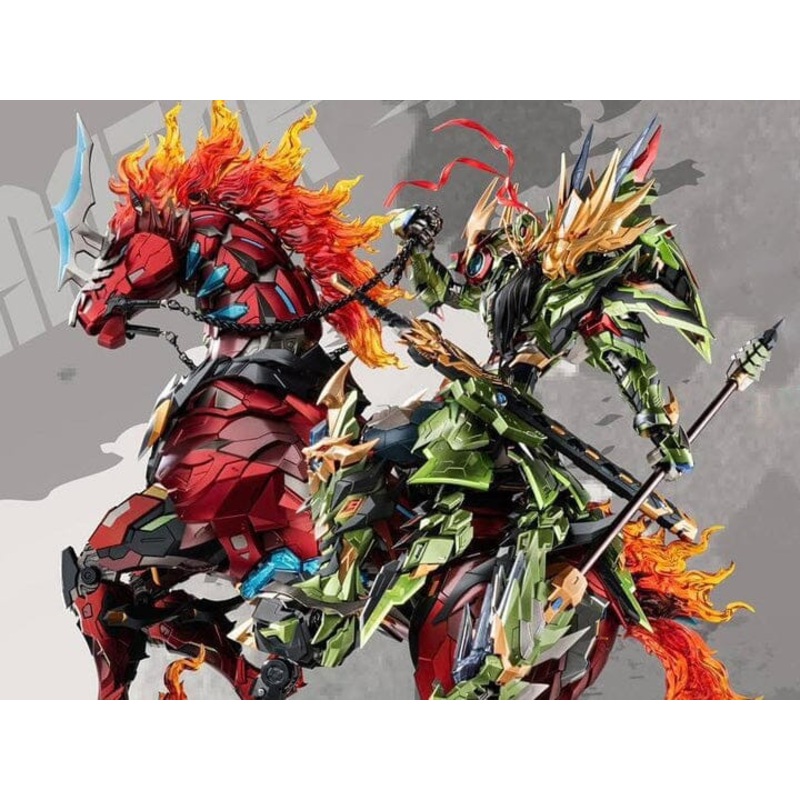 Legend of Star General MNQ-XH09X Guan Yu & Red Flame Fire Dragon Horse 1/72 Scale Figure