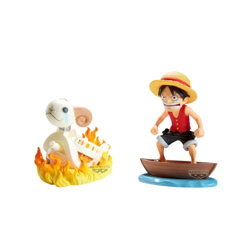 ONE PIECE LOG STORIES-MONKEY.D.LUFFY & GOING MERRY- WORLD COLLECTABLE FIGURE By Banpresto