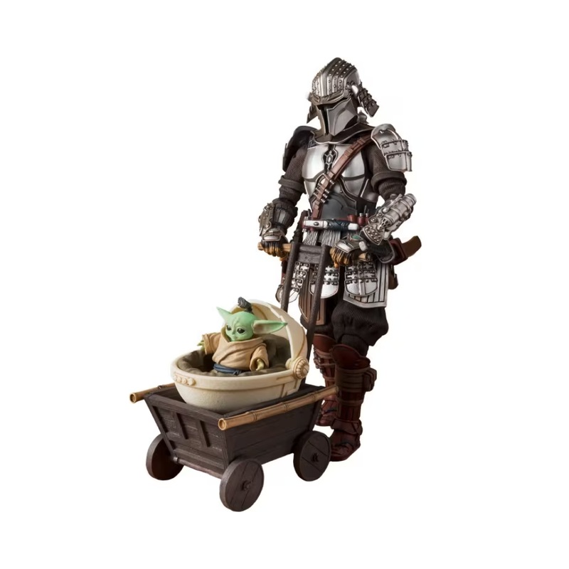 Star Wars Ronin Mandalorian & Grogu (Beskar Armor Version) Meisho Movie Realization Action Figure by Bandai