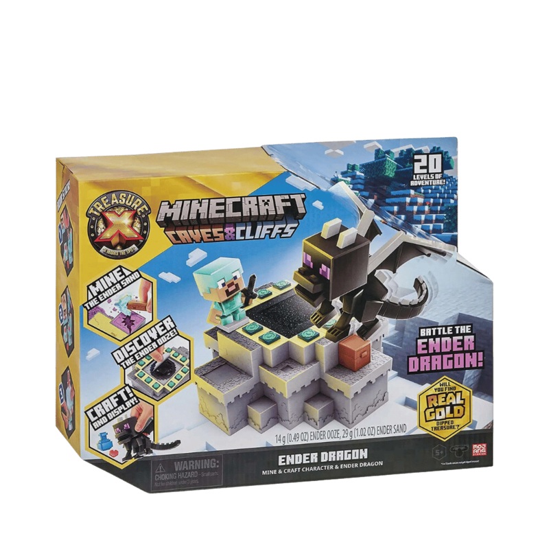 Treasure X Minecraft Caves & Cliffs Ender Dragon Playset By PhatMojo