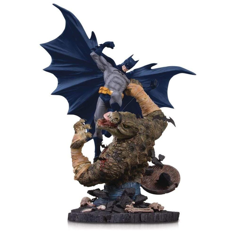 BATMAN VS KILLER CROC MINI BATTLE STATUE