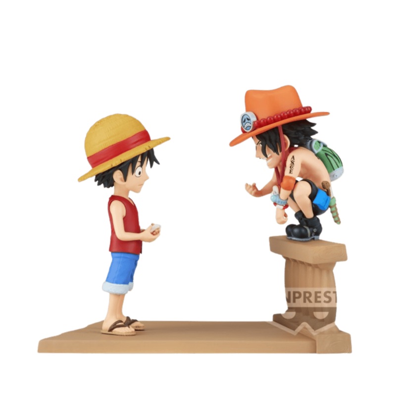 ONE PIECE WORLD COLLECTABLE FIGURE LOG STORIES MONKEY.D.LUFFY & PORTGAS.D.ACE- Figure By Banpresto