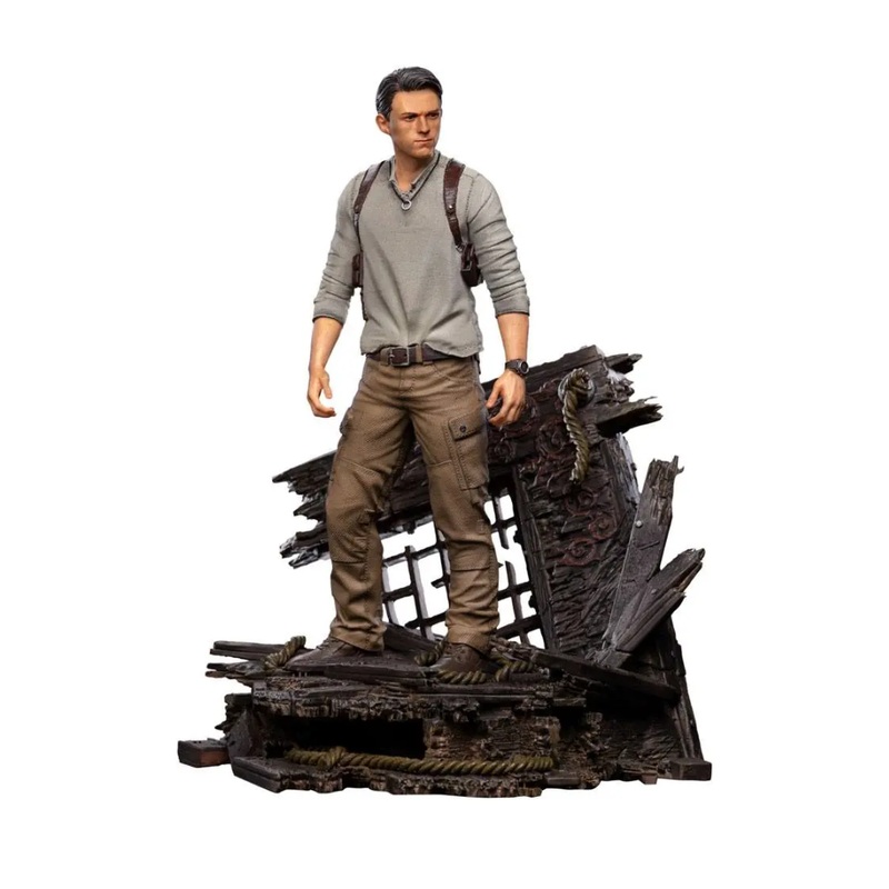 Uncharted Movie Nathan Drake Deluxe Art Scale 1/10 Statue By Iron Studios