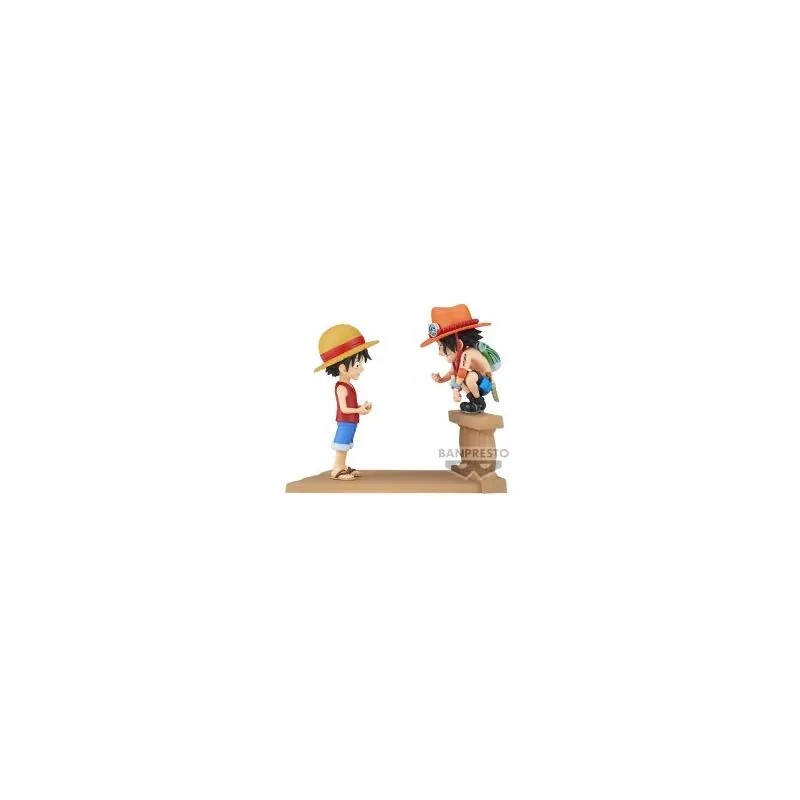 17010 – one piece – wcf log stories – luffy & ace Figurine