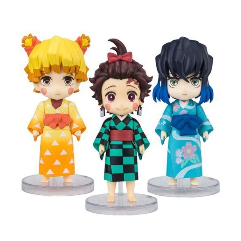 Demon Slayer Kimetsu No Yaiba Figuarts Mini Sumiko ,Zenko ,Inoko Entertainment District Arc Set Collectible Figure by Bandai