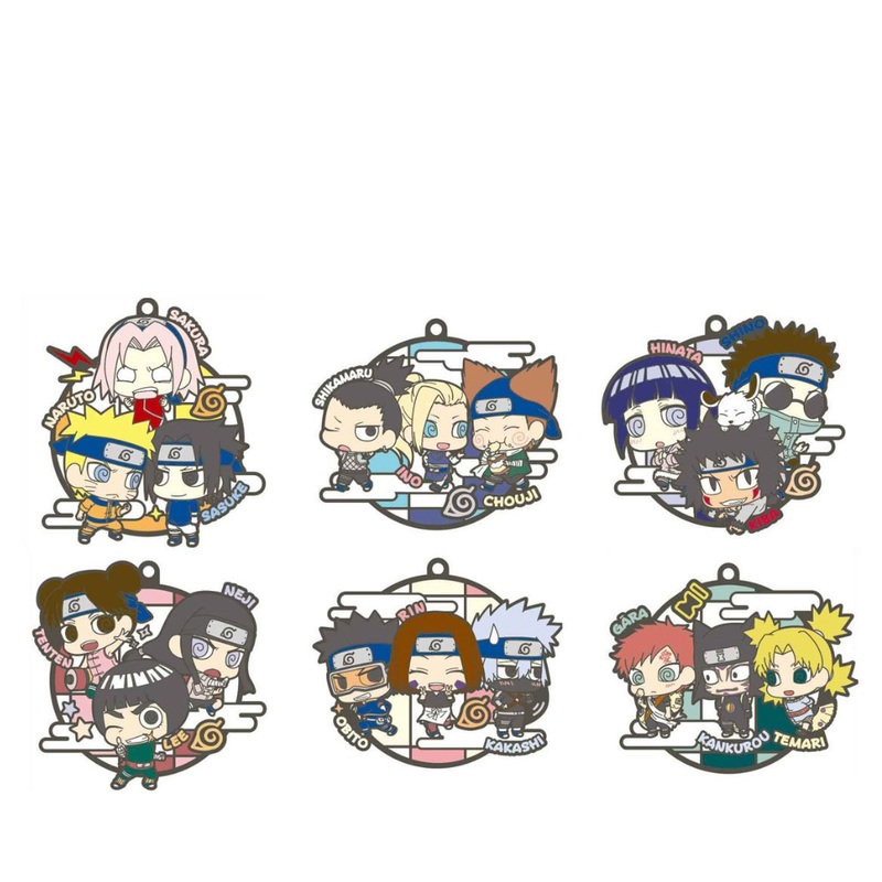 Naruto Shippuden Rubber Mascots Three Man Teams Blind Box by Megahouse