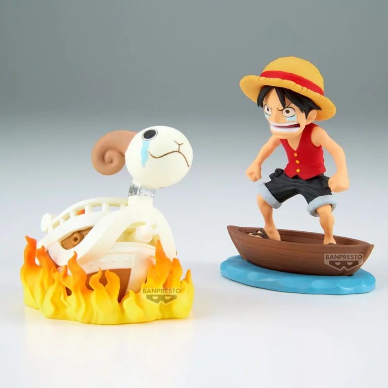 ONE PIECE – Luffy & Going Merry – WCF Log Stories Figure 8cm Figurine