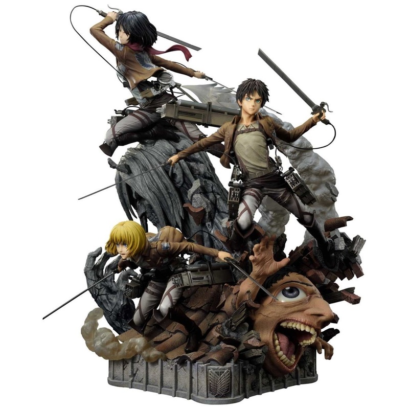 Attack on Titan – Armin Arlert – Eren Yeager – Mikasa Ackerman – Ultimate Premium Masterline UPMAOT-01DX – 1/4 – DX Version (Prime 1 Studio)
