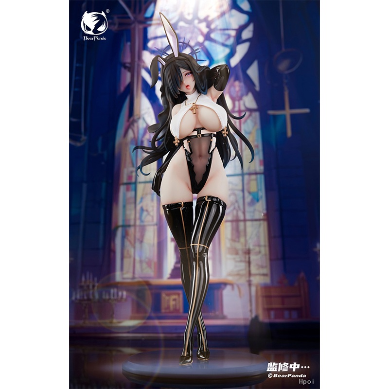 Bearpanda Studio 1/4 Original Bunny Hole Series Statue The Fourth Edition Black Nun