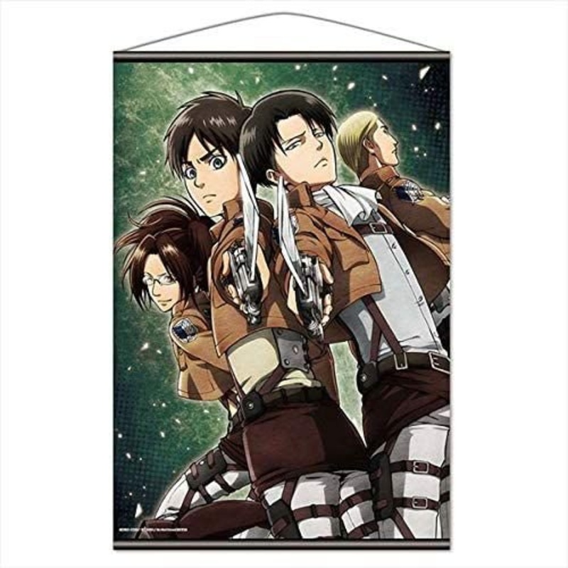 Attack on Titan B2 Wall Scroll E [Eren & Levi & Erwin & Hanji]